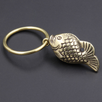 创意手工铜锦鲤男女汽车钥匙吊坠可爱铜鲤鱼情侣礼品