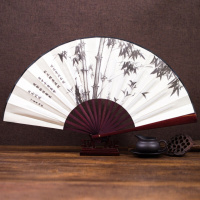 扇子折扇男 古风大绢纸扇 中国风古典折叠扇子复古日用扇礼品出国礼品送老外送客户商务开业礼品