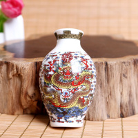 中国风花造型 陶瓷冰箱贴 磁铁 家居装饰商务外事出国小礼品 彩龙 中