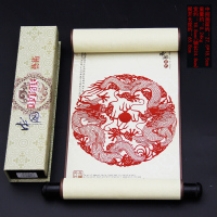 剪纸 丝绸剪纸画装饰画手工艺品中国风特色礼品送老外出国小