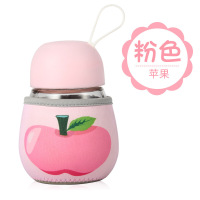 创意卡通玻璃杯布套运动水杯广告礼品杯子可定制logo