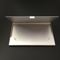 薄铝合金名片盒哑光名片夹 随身带礼品商务名片夹 定制logo 名片夹 9.3*6*0.5cm