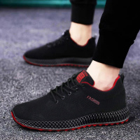 2019秋冬新款男士运动鞋休闲跑步鞋单鞋时尚潮流小黑鞋旅游鞋