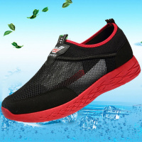2019夏季一脚蹬休闲透气男网鞋运动版鞋轻便懒人鞋爸爸鞋
