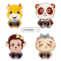 创意电源挂放插头的挂钩厨房粘胶壁挂收纳免打孔强力插座无痕粘钩 4种图案各一个[共4个]