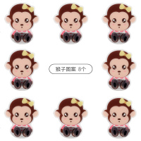 创意电源挂放插头的挂钩厨房粘胶壁挂收纳免打孔强力插座无痕粘钩 小猴子[8个装]