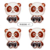 创意电源挂放插头的挂钩厨房粘胶壁挂收纳免打孔强力插座无痕粘钩 熊猫[4个装]