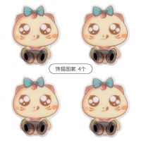 创意电源挂放插头的挂钩厨房粘胶壁挂收纳免打孔强力插座无痕粘钩 馋猫[4个装]