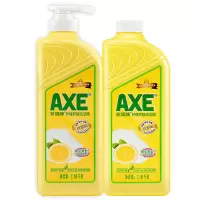 柠檬香型2瓶 [1.18kg*2瓶]AXE斧头牌洗洁精花茶/柠檬香型可洗果蔬 批发正品