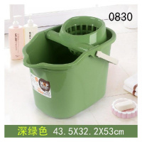 深绿色0830地拖桶 拖把白铁拖把桶水单水桶家居套装甩干拖把桶头压清洁车洗珠江扫地[3月19日发完]