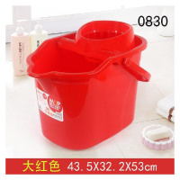 大红色0830地拖桶 拖把白铁拖把桶水单水桶家居套装甩干拖把桶头压清洁车洗珠江扫地[3月19日发完]