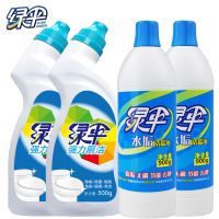 900g*2瓶+厕洁500g*2瓶 [官方正品]绿伞水垢清除剂900g瓶热水器太阳能电水壶除垢剂清洁