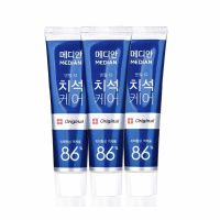 蓝色三支 韩国爱茉莉麦迪安86牙膏93强效清除牙垢祛牙结石祛烟渍去