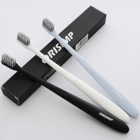 高端软毛小头款(3支装) 牙刷 [高端牙刷+杯子+牙膏]成人超细软毛小头牙刷防出血日系带防尘盖