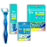 1手柄/50牙线头/送20牙线头 齿美露第三代牙线进口前牙板牙智齿超细牙签牙线棒扁线家庭装