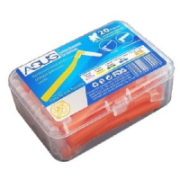 20支L型橙色-1.2-1.5mm 韩国钢丝L型、直型牙缝刷7字型牙间刷齿间刷清洁刷20支装买二送一