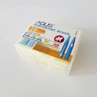 20支直型黄色-0.7mm 韩国钢丝L型、直型牙缝刷7字型牙间刷齿间刷清洁刷20支装买二送一