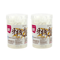 2包装80支 弓形一次性超细牙线瓶装家用成人牙线棒扁线牙签棒家庭装