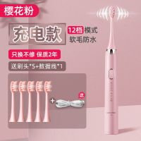 升级12档豪华款-粉色 南极人电动牙刷软毛成人儿童电动牙刷学生少女心抖音智能自动牙刷