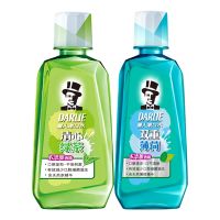 (双重薄荷+清心绿茶)250ml*2 黑人薄荷漱口水护龈晶盐减少细菌含氟清新口气不含酒精温不刺激
