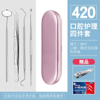 金属粉盒四件套 [天天特价]不锈钢口腔工具牙齿清洁去牙结石去牙垢剔牙工具神器