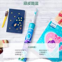 新年礼盒蓝色[内赠阅读套装]-标配2支刷头 飞利浦儿童电动牙刷皮卡丘HX6322礼盒装蓝牙APP充电式声波震动