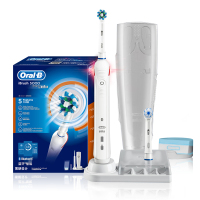 P5000流光白蓝牙款4种清洁模式[配2枚刷头] OralB/欧乐B电动牙刷P5000德国成人男女家用充电式全自动旋转软