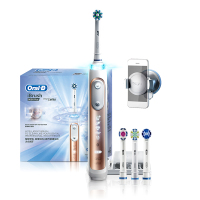 P8000玫瑰金5大洁齿模式[配4枚刷头] oral-b/欧乐b电动牙刷P7500自动式旋转式声波小圆头成人款进口