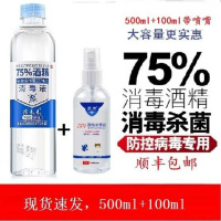 100ml*1瓶+500ml*1瓶 顺丰 75%度医用乙醇喷雾免洗洗手液消毒液酒95%精度