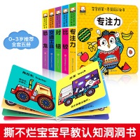 宝宝第一本认知洞洞书全5册 书籍绘本0-6岁撕不烂小手翻翻书