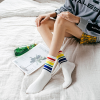 北极绒袜子女棉质透气吸汗舒适中筒女袜