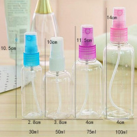 5个装 50ML 透明化妆脸部喷雾瓶喷雾器补水便携随身塑料香水分装瓶小喷瓶