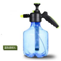 3L透明蓝色(不带加长杆) 手动气压式2L加厚加长杆小型喷雾器喷壶浇水浇花壶洒水壶园艺工具