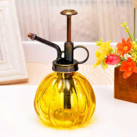 黄色7725 新款彩色南瓜复古园艺浇花器复古玻璃喷壶洒水花壶瓶壶浇水壶浇花
