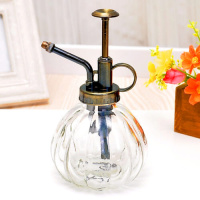 透明7728 新款彩色南瓜复古园艺浇花器复古玻璃喷壶洒水花壶瓶壶浇水壶浇花