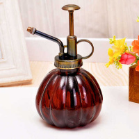 酒红色7724 新款彩色南瓜复古园艺浇花器复古玻璃喷壶洒水花壶瓶壶浇水壶浇花