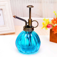 蓝色7726 新款彩色南瓜复古园艺浇花器复古玻璃喷壶洒水花壶瓶壶浇水壶浇花