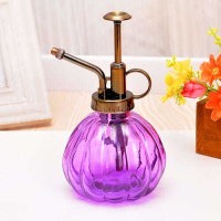 紫色7727 新款彩色南瓜复古园艺浇花器复古玻璃喷壶洒水花壶瓶壶浇水壶浇花