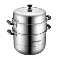 易储存不锈钢三层复底蒸锅SZ30T9