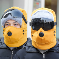 冬季骑电动车防寒面罩女雷锋帽滑雪护脸护耳口罩防风镜保暖头套男
