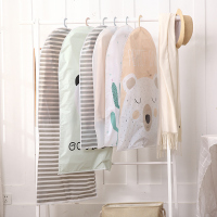 衣物防尘罩家用大衣透明防水西服套收纳衣服防尘套挂衣袋西装厂家 90*60CM 透明白色一个装60*90