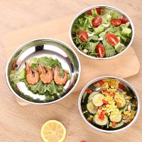 不锈钢菜盘水果餐盘加厚深圆盘食堂菜碟家用烧烤盘子套装鱼盘网红 BK14(1个装14cm)