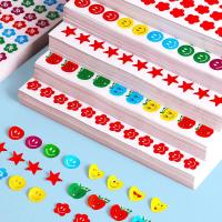 幼儿园小红花奖励贴纸学生泡泡贴卡通贴画贴纸五角星大拇指笑脸儿童自律表扬贴纸积分卡教师专用 【8款图案】20张1600