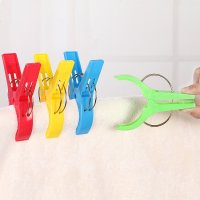 晾衣夹大号被子夹子防风夹多功能家用固定塑料晒衣夹大被夹晾晒 2个装（颜色随机）