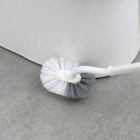 家用卫生间壁挂式免打孔马桶刷坐便马捅刷子清洁挂墙洗厕所无死角 灰色-1个