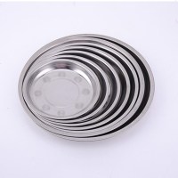不锈钢盘子圆盘菜盘碟子餐盘加厚盘创意家用菜碟汤盘餐具多用途 1个装8cm