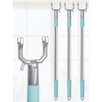 撑衣杆家用衣叉杆晾衣杆丫叉凉衣杆棍伸缩挑衣杆收衣架取衣杆叉子 塑料头-短（64-104cm）