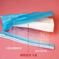 三层0.4元 /只一次性口罩 熔喷层防飞沫透气成人口鼻罩50只装