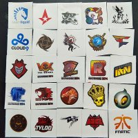 游戏周边贴纸印花实物csgo实体咆哮tyloo泰坦皇冠咆哮鸡脖先生cs 25种每种一张 L