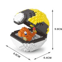 宠物小精灵玩具微型颗粒拼装积木新年儿童卡通精灵球皮卡丘legao 小火龙精灵球[417PCS]